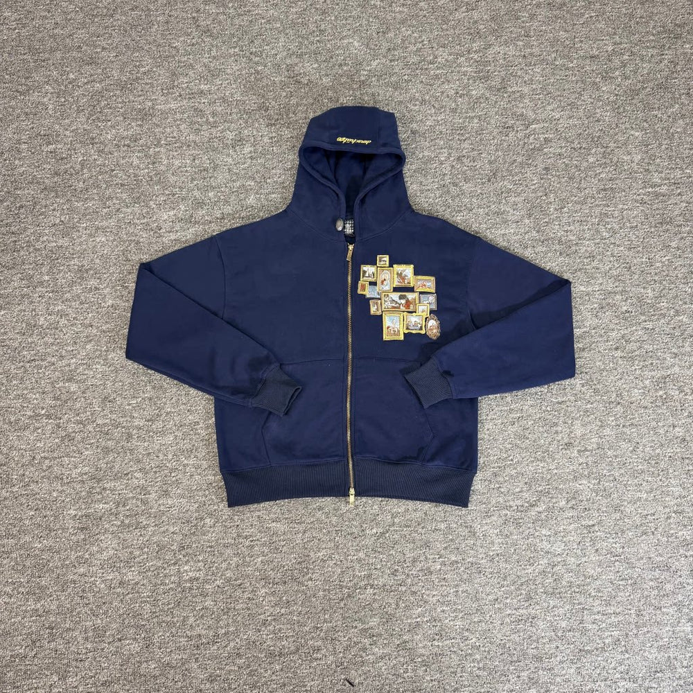 Derchutze Gallery Patch Embroidered Zip Hoodie