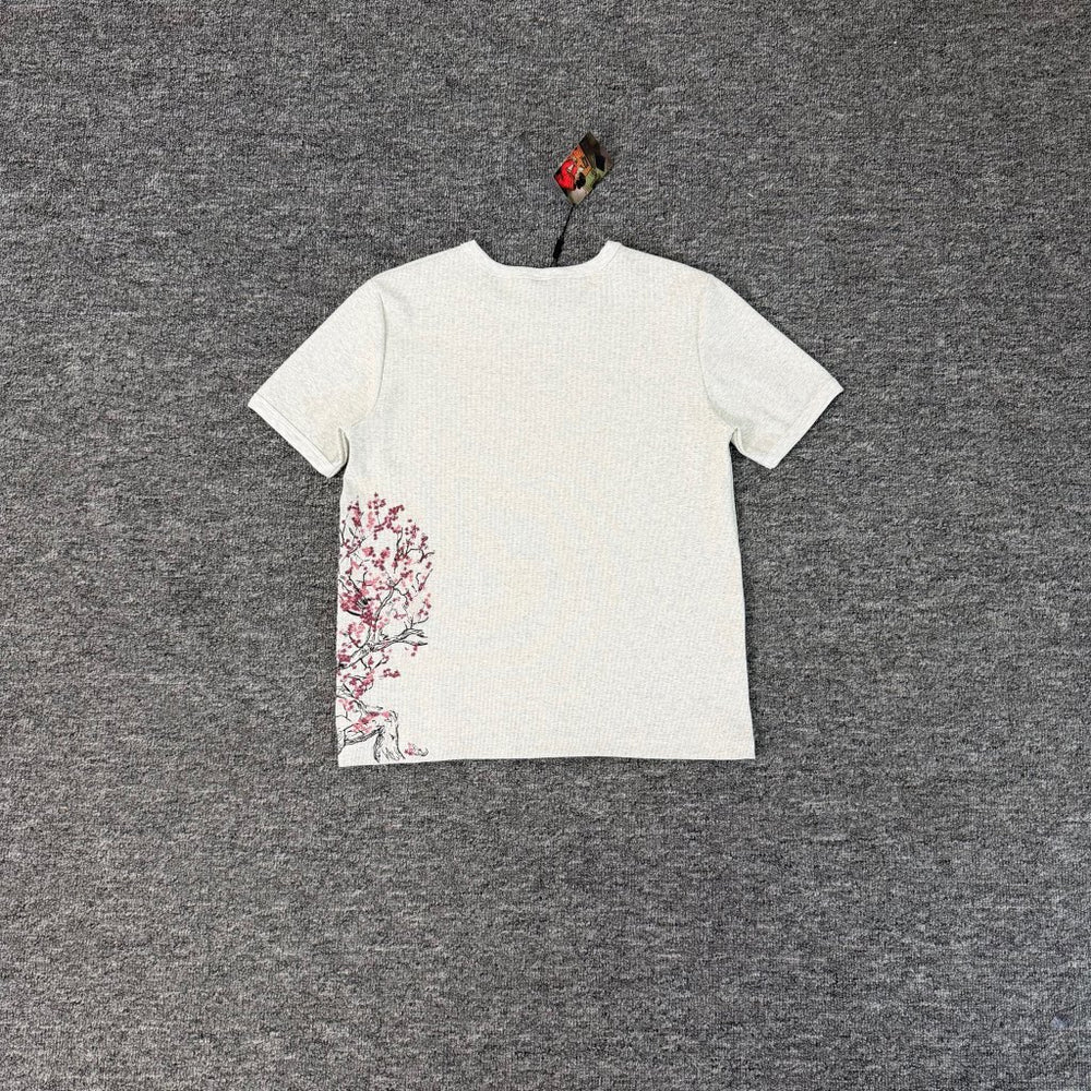 Derschutze Sakura Embroidered Pure Cotton Tee