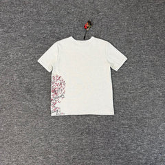 Derschutze Sakura Embroidered Pure Cotton Tee
