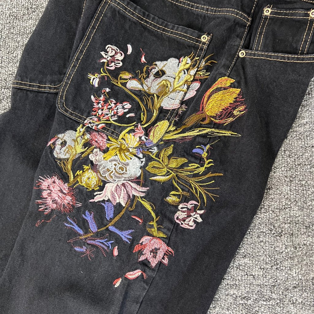 Derchutze Garden Of Eden Embroidered Jeans