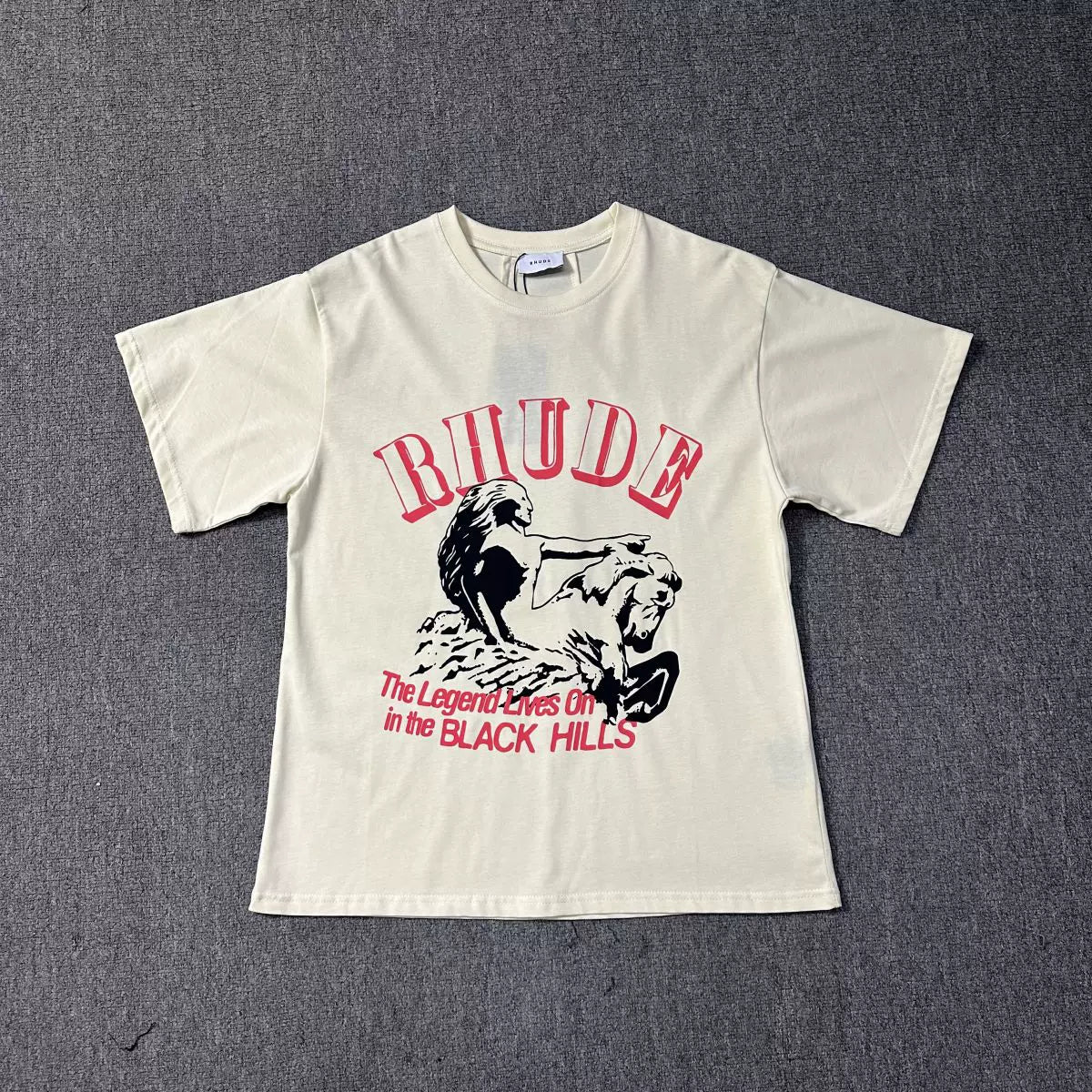 RHUDE American Retro Graphic Printed Oversized Summer Tee