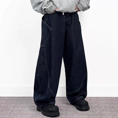 A knife wide-leg curved knife cowboy pants
