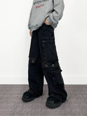 A knife wide-leg workwear jeans
