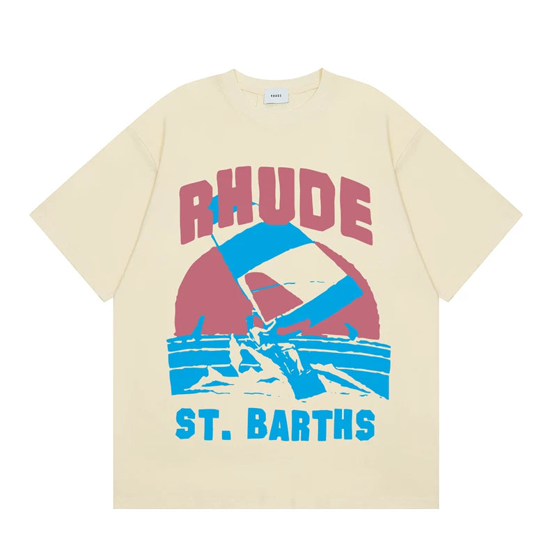 RHUDE High Street Oversized Graphic Pure Cotton T-Shirt