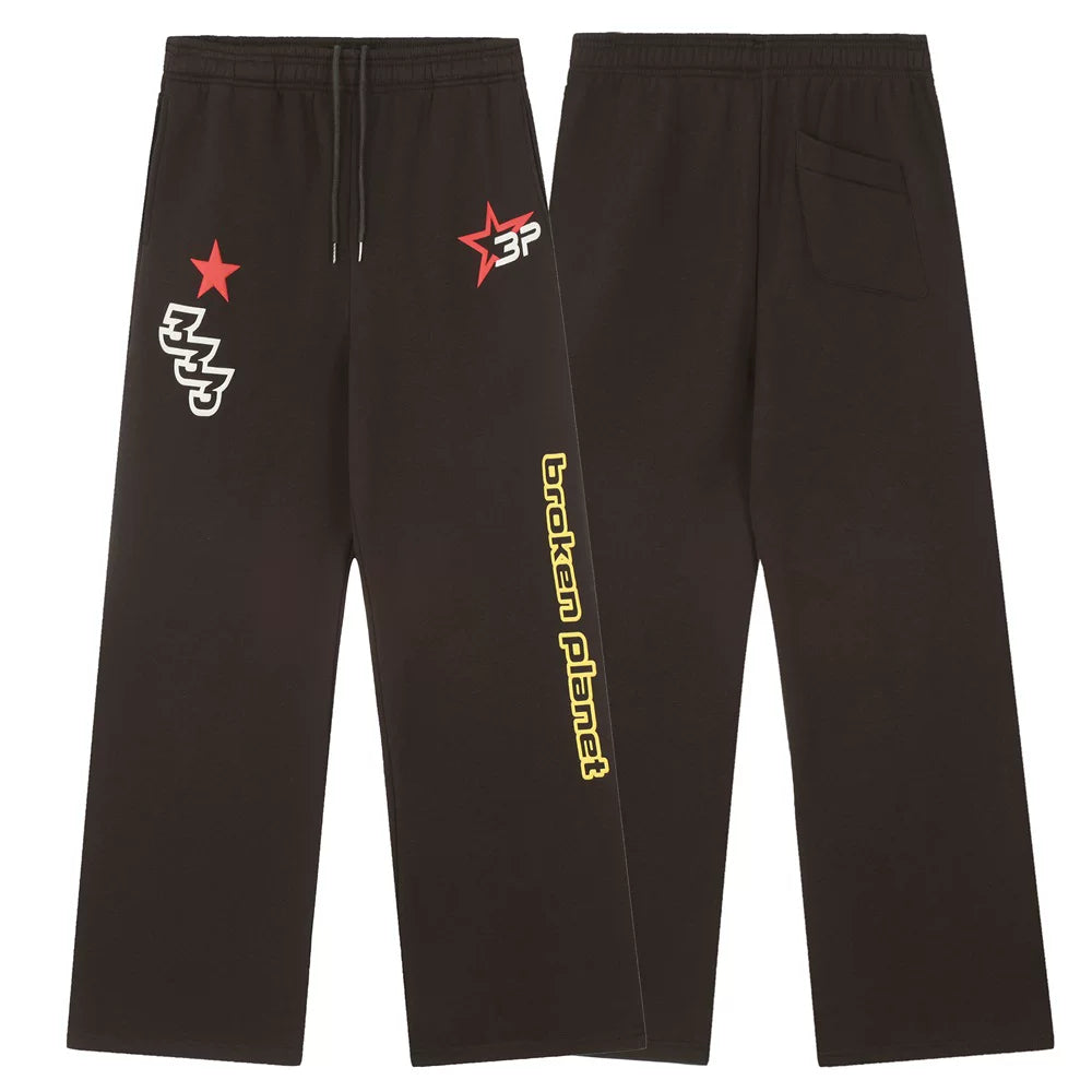 Broken Planet Puff Print Heavy Fleece Sweatpants