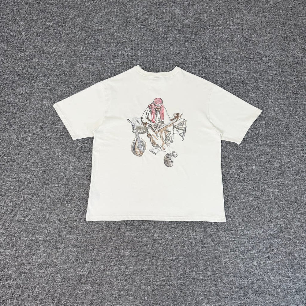 Derschutze Embroidered Character Pure Cotton Tee