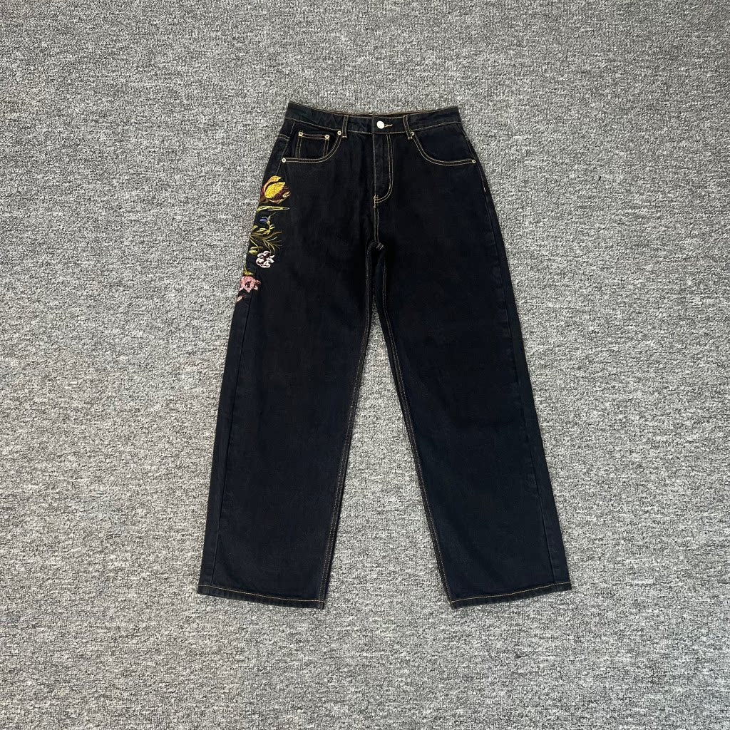 Derchutze Garden Of Eden Embroidered Jeans