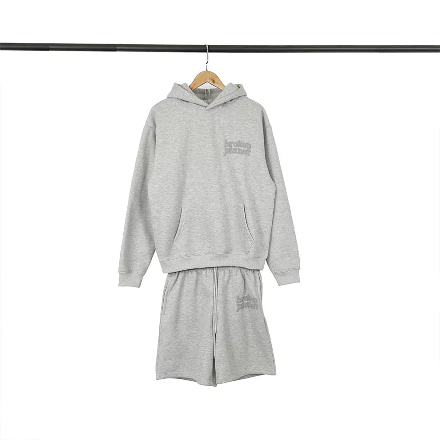 Broken Planet Fleece Hoodie And Shorts Tracksuit Set
