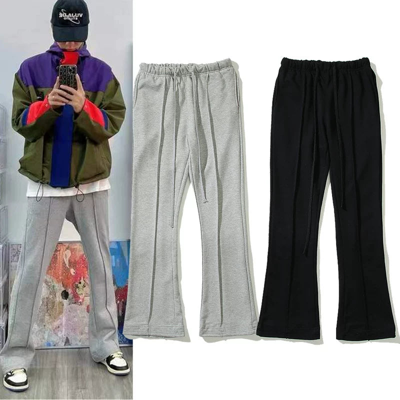 Vujade kenijima 004 straight-leg casual trousers micro-flare sports pants vibe style trousers men and women trendy