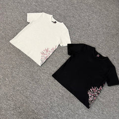 Derschutze Sakura Embroidered Pure Cotton Tee