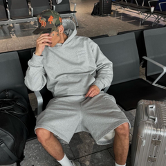 Broken Planet Puff Print Hoodie Shorts Tracksuit Set