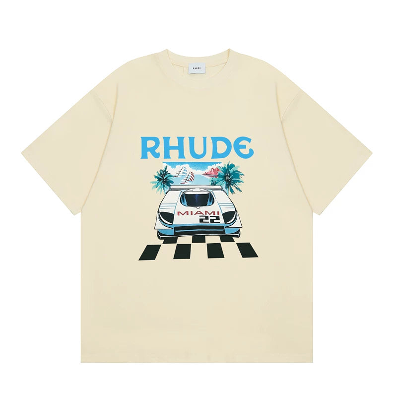 RHUDE High Street Oversized Graphic Pure Cotton T-Shirt