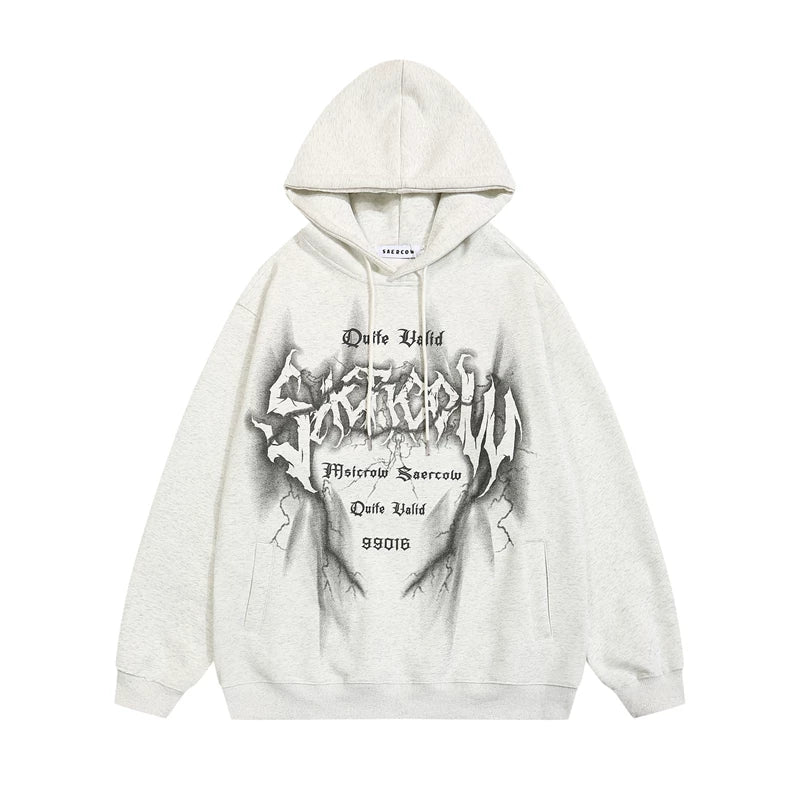A knife dark-themed high street hooded sweatshirt