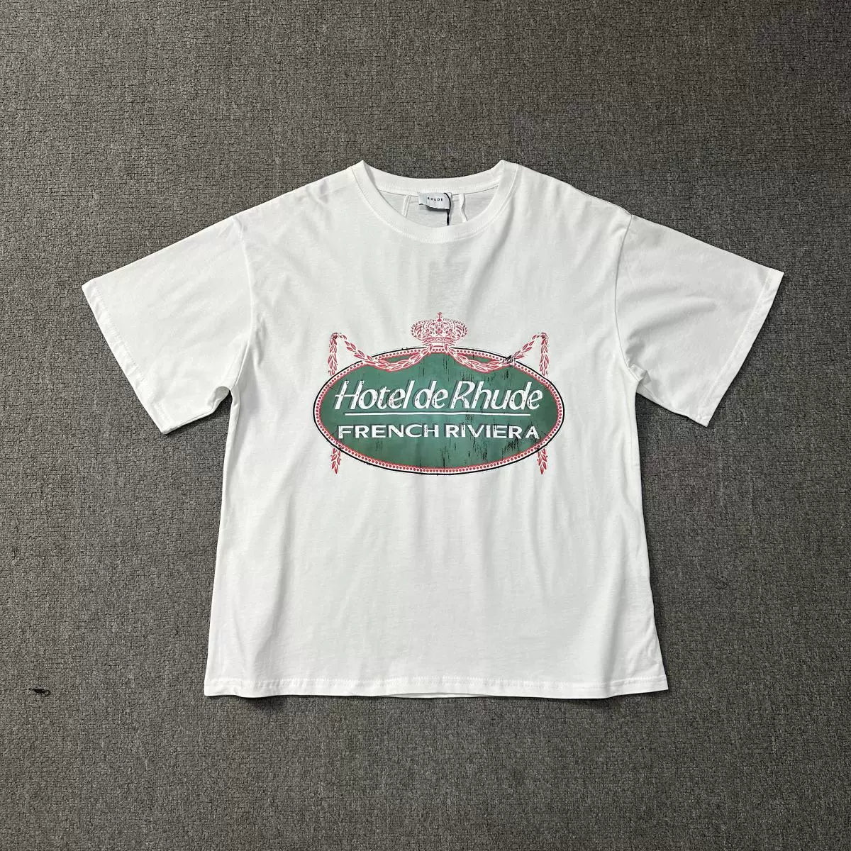 RHUDE American Retro Graphic Printed Oversized Summer Tee