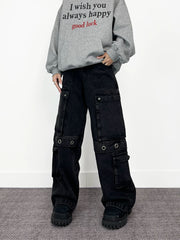 A knife wide-leg workwear jeans