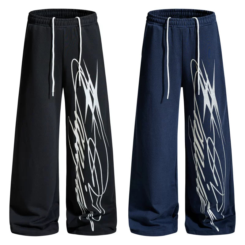 Aknife American-style street hip-hop wide-leg pants