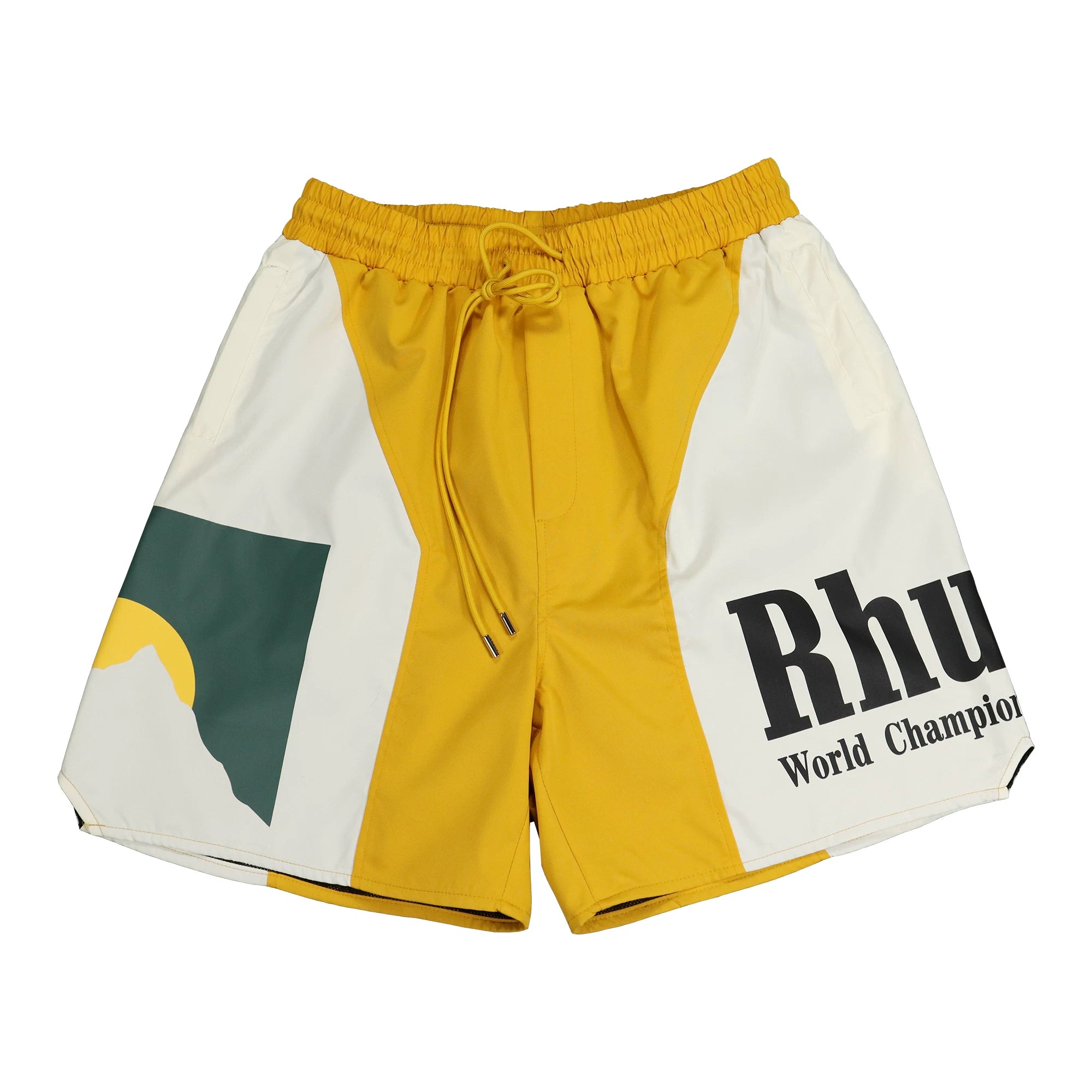 RHUDE Sunset Logo Color Block Casual Sports Shorts