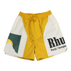 RHUDE Sunset Logo Color Block Casual Sports Shorts