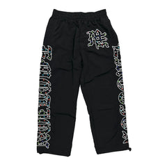 MIXED EMOTION Rhinestone Embroidered Wide Leg Pants