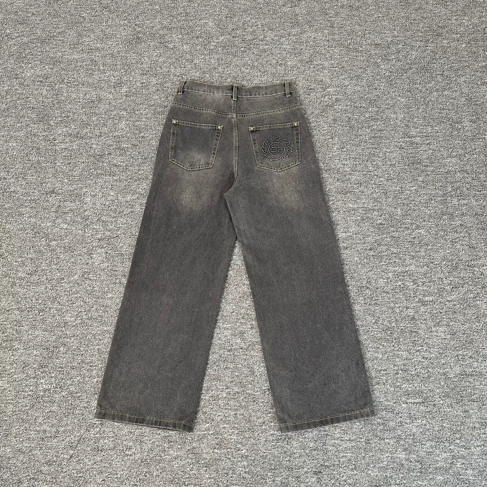 Broken Planet Washed Wide Leg Denim Jeans