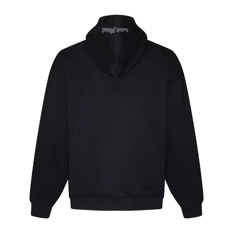 Broken Planet Puff Print Fleece Zip Up Hoodie