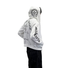 A knife Gothic-style letter-print short coat