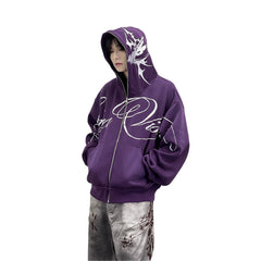 A knife street graffiti printed flowered shirt jacket