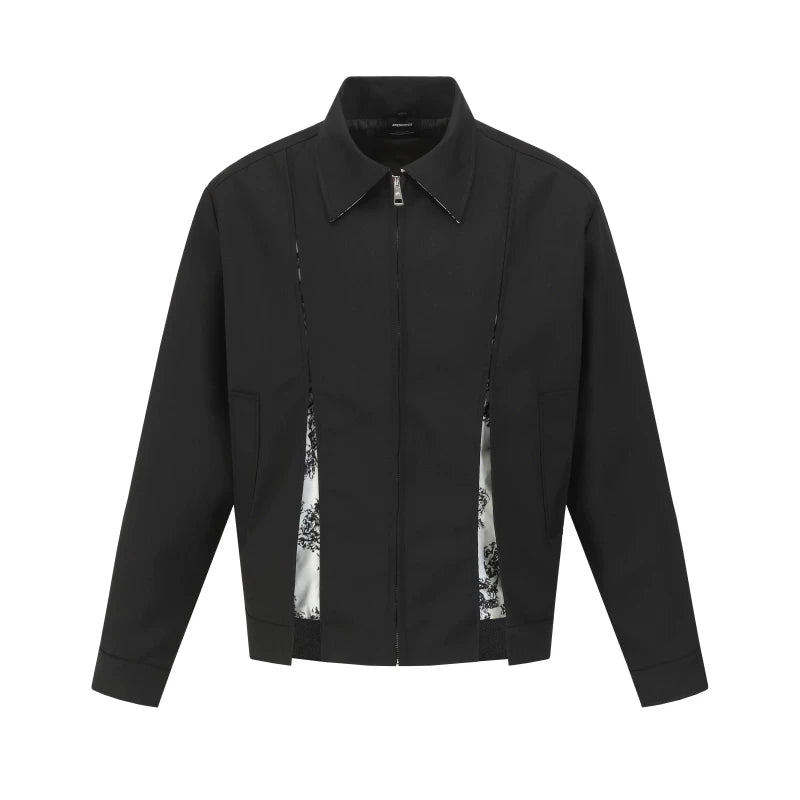 A knife cleanfit floral patchwork lapel jacket