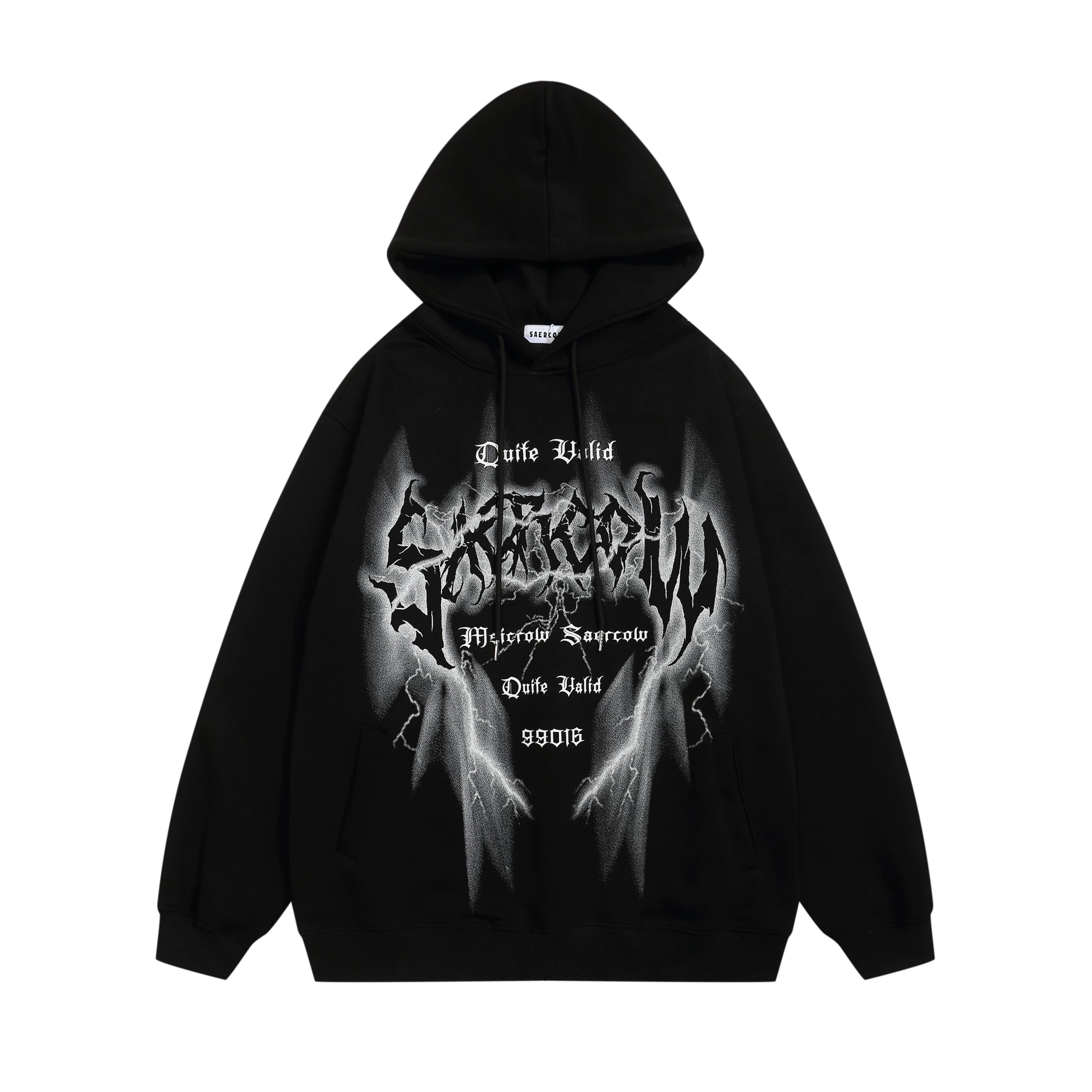 A knife dark-themed high street hooded sweatshirt