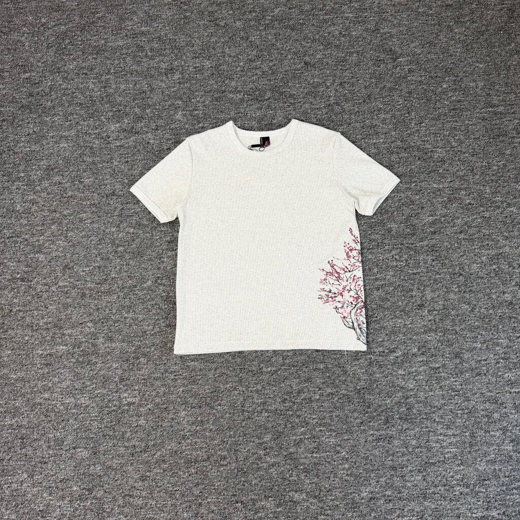 Derschutze Sakura Embroidered Pure Cotton Tee