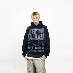 A short-sleeved hooded t-shirt with knife tie-dyeing design