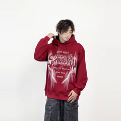 A knife dark-themed high street hooded sweatshirt