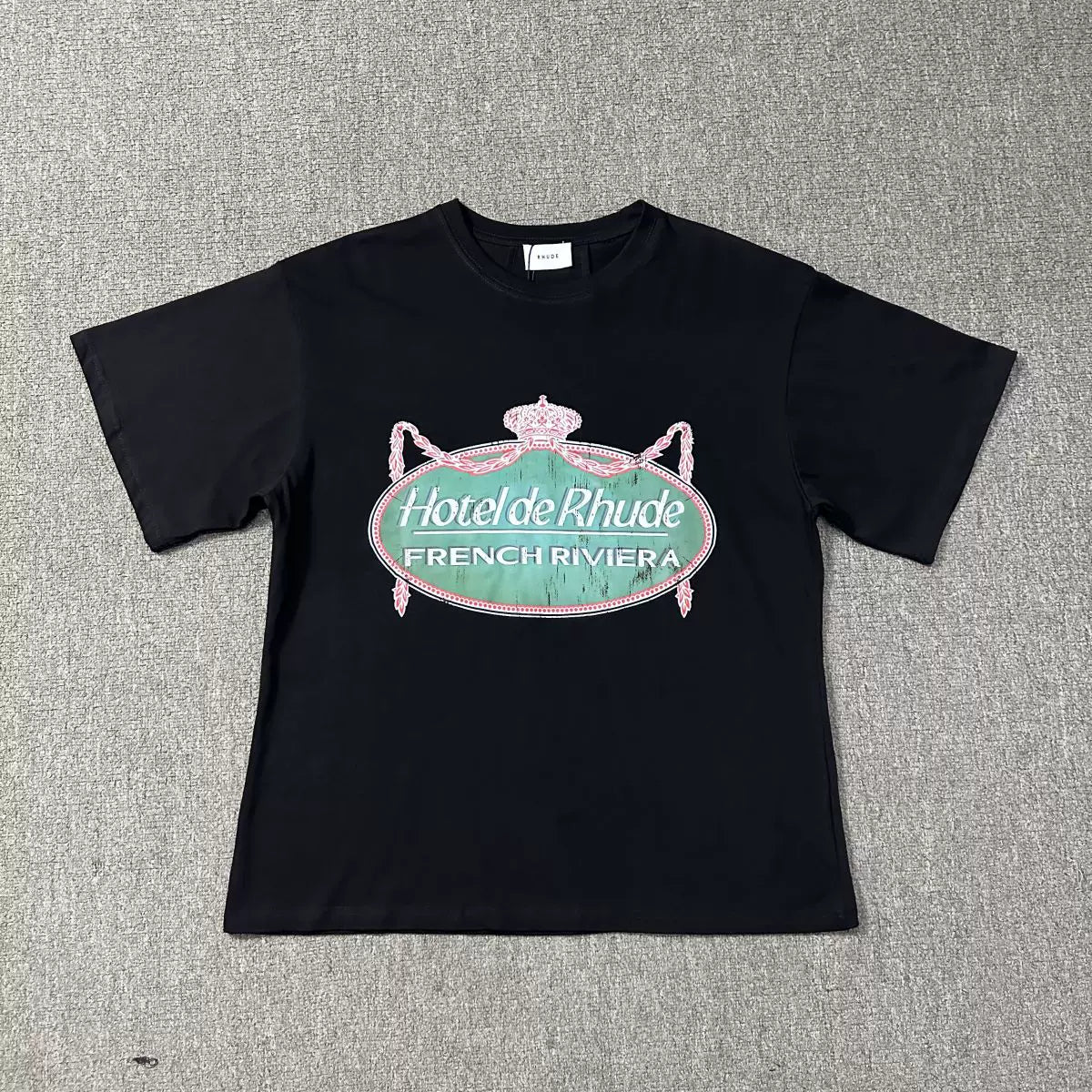 RHUDE American Retro Graphic Printed Oversized Summer Tee