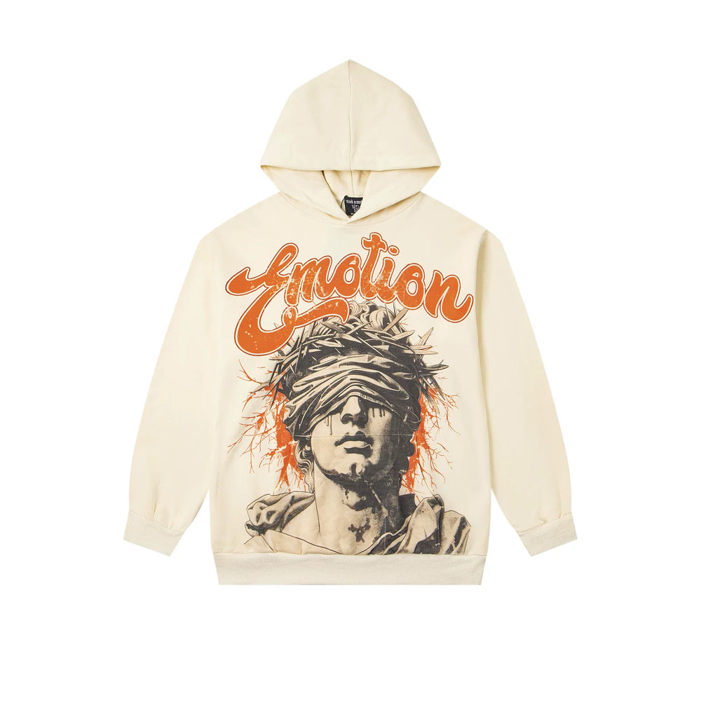 MIXED EMOTION DTG Graphic Printed Pullover Hoodie