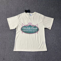 RHUDE American Retro Graphic Printed Oversized Summer Tee