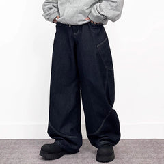 A knife wide-leg curved knife cowboy pants