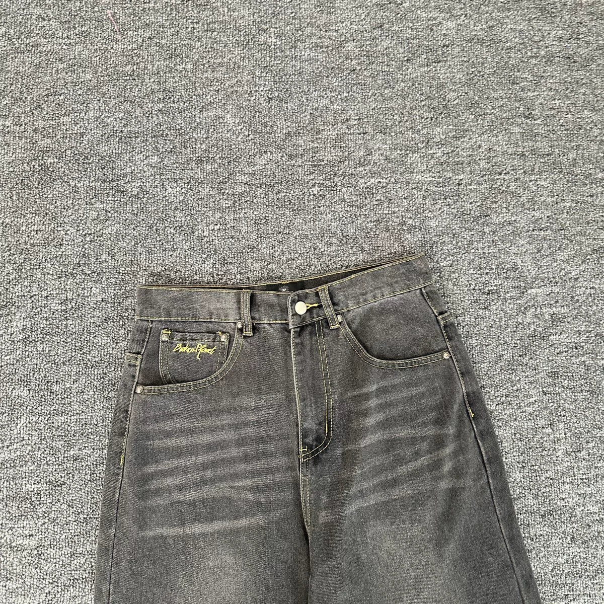 Broken Planet Washed Wide Leg Denim Jeans