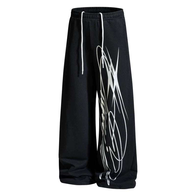 Aknife American-style street hip-hop wide-leg pants