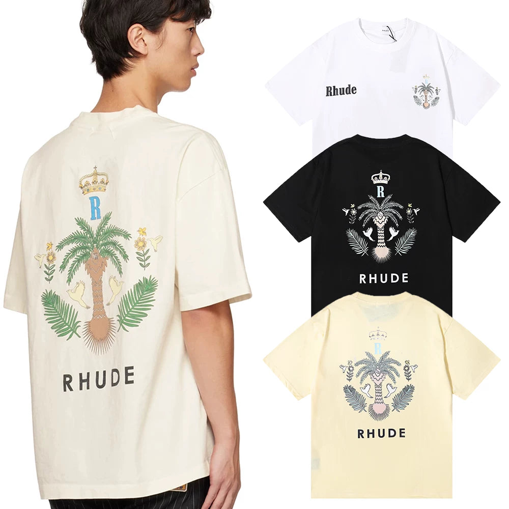 RHUDE Las Palmas Palm Tree Vintage Graphic Tee