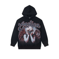 MIXED EMOTION DTG Graphic Printed Pullover Hoodie