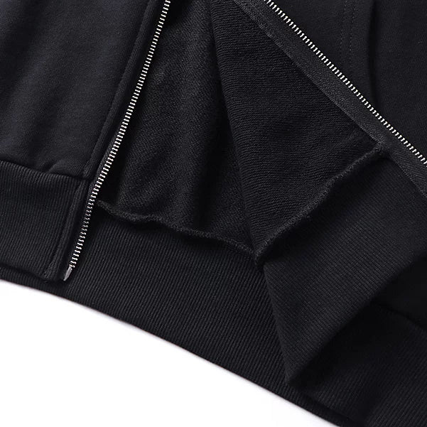 MIXED EMOTION Rhinestone Logo Hooded Sweatsuit Set