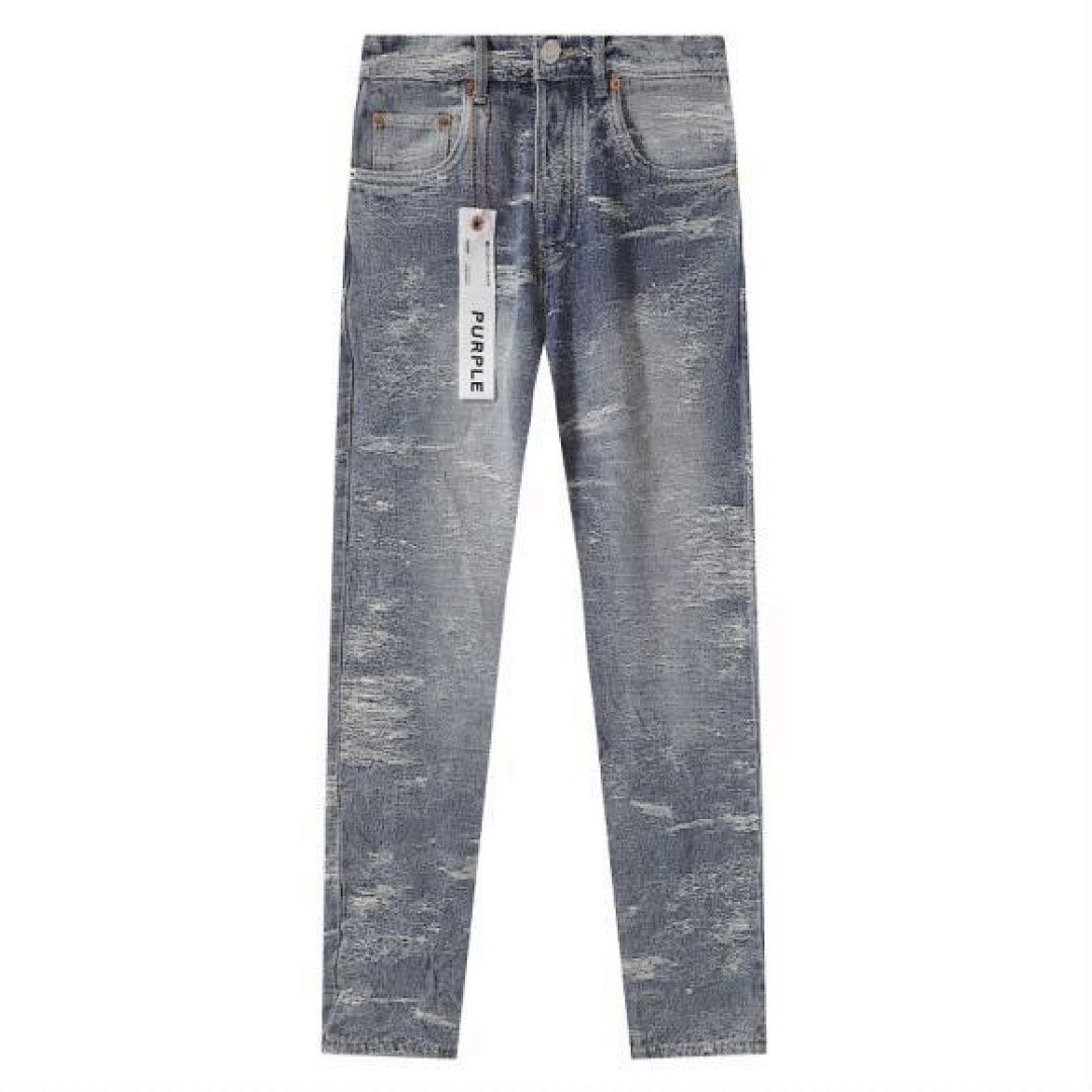 Purple Brand Vintage Distressed Slim Fit Denim Jeans