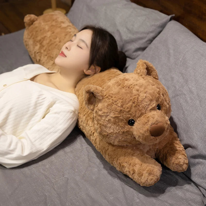 Long Fluffy Bear Snuggle Buddy Plushies