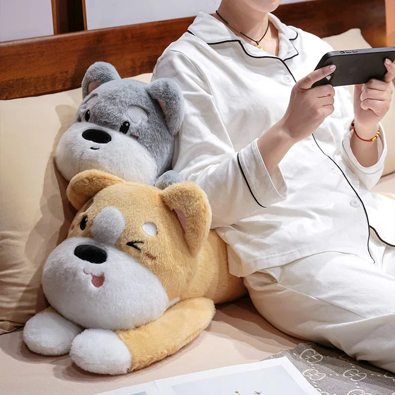 Sweet Laying Husky Dog Plush