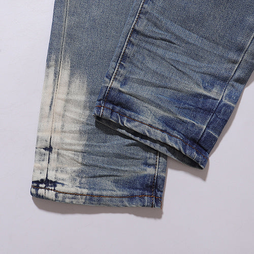 Purple Brand Men Black Patchwork Denim Jeans