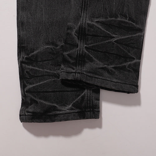 Ksubi Men Black Ripped Slim Denim Jeans