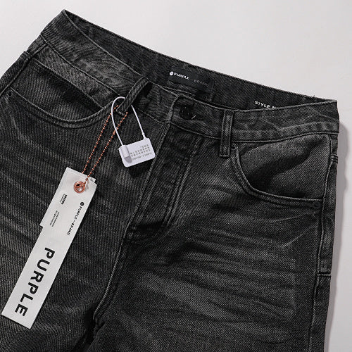 Purple Brand Men Grey Straight Wide Leg Jeans