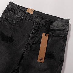 Ksubi Men Black Ripped Slim Denim Jeans