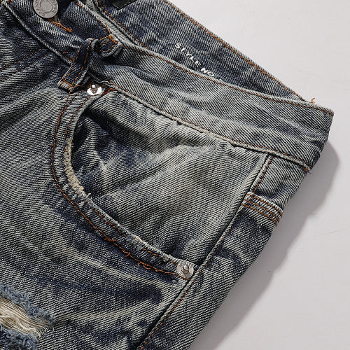 Purple Brand Men Straight Leg Layered Denim Jeans