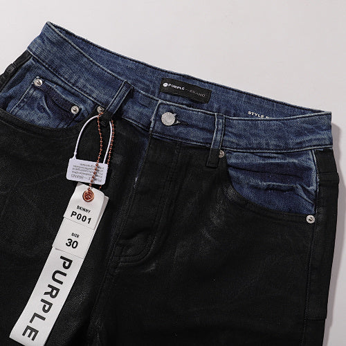 Purple Brand Men Two Tone Black Flare Jeans